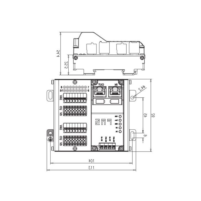 EtherCAT协议、16DI/DO 自适应配置、PNP、端子式、RJ45网口、IP20远程模块、009E14